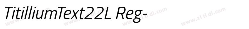 TitilliumText22L Reg字体转换